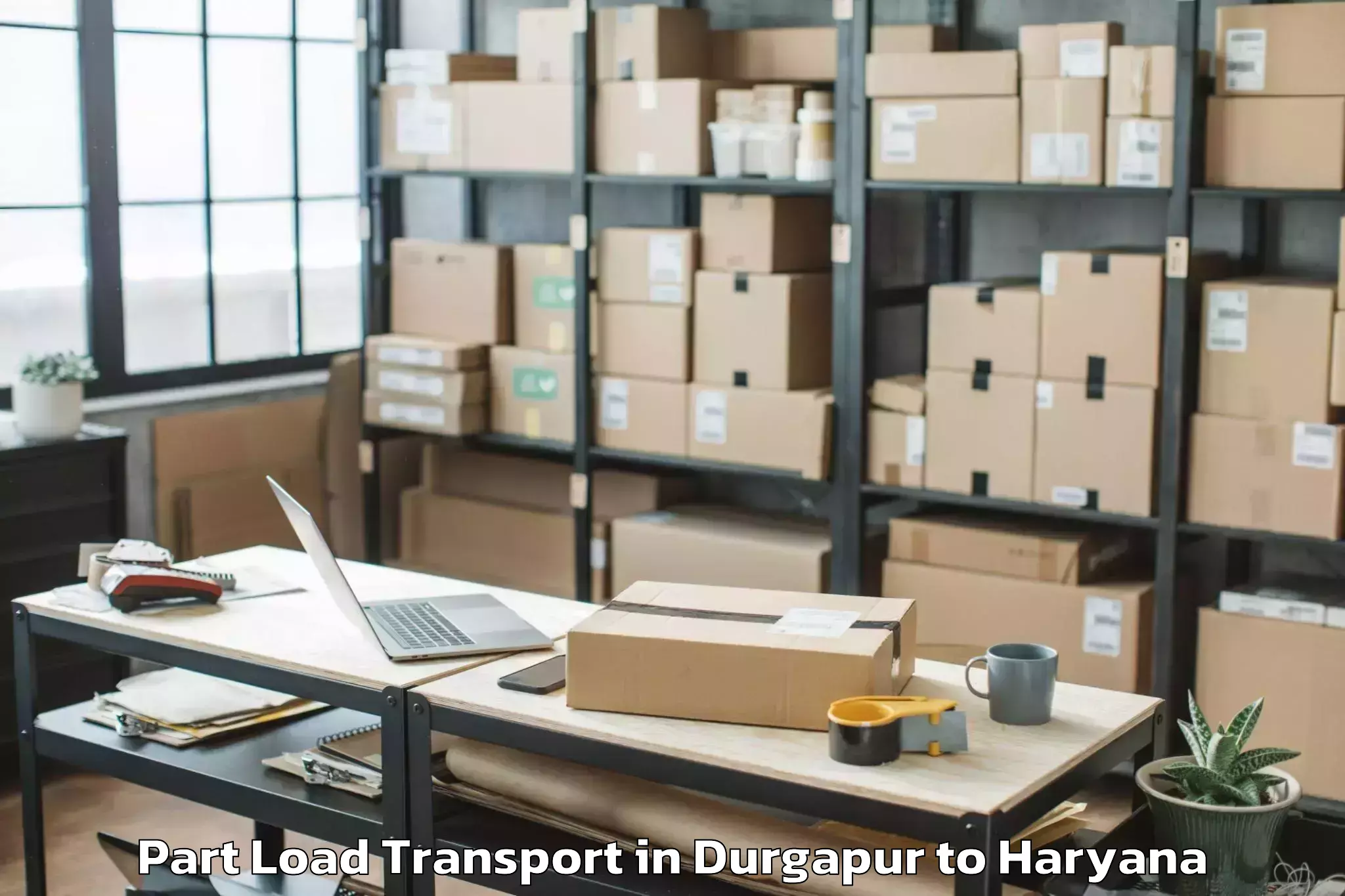 Easy Durgapur to Hissar Airport Hss Part Load Transport Booking